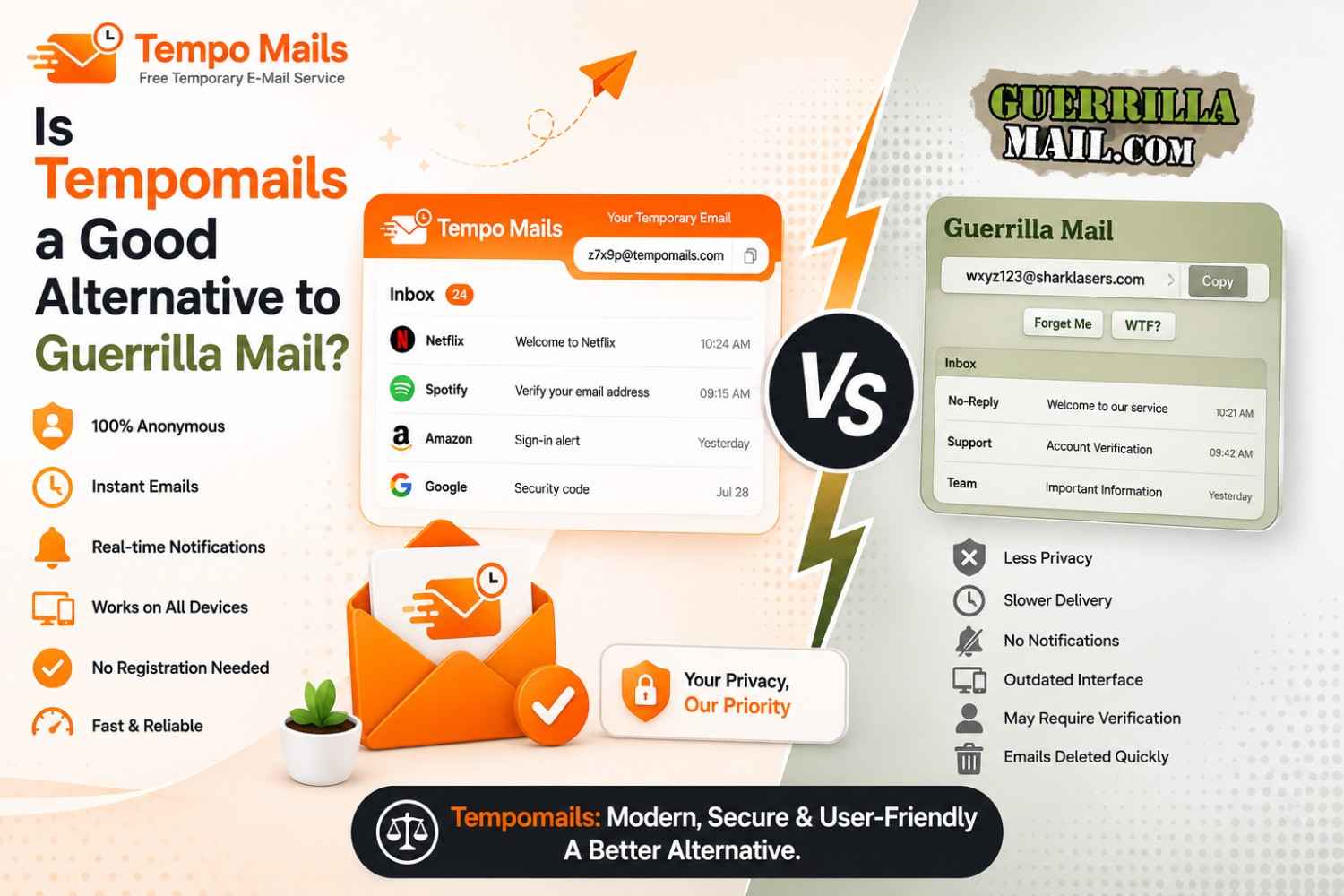 Is Tempomails a Good Alternative to Guerrilla Mail?